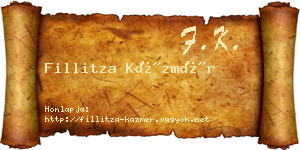 Fillitza Kázmér névjegykártya